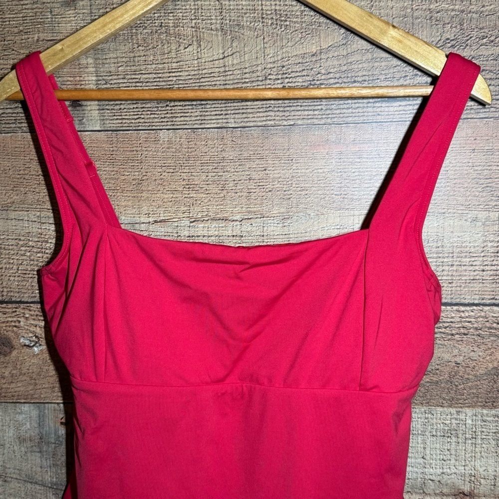 🌻 Sea Level Australia Eco Essentials Square Neck Red One-Piece Swimsuit size 14 - Picture 5 of 15